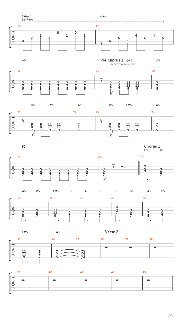 Angel吉他谱