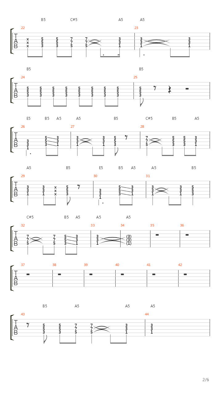 Angel吉他谱