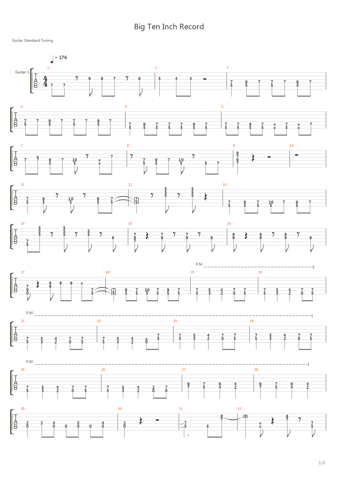 Big Ten Inch Record吉他谱
