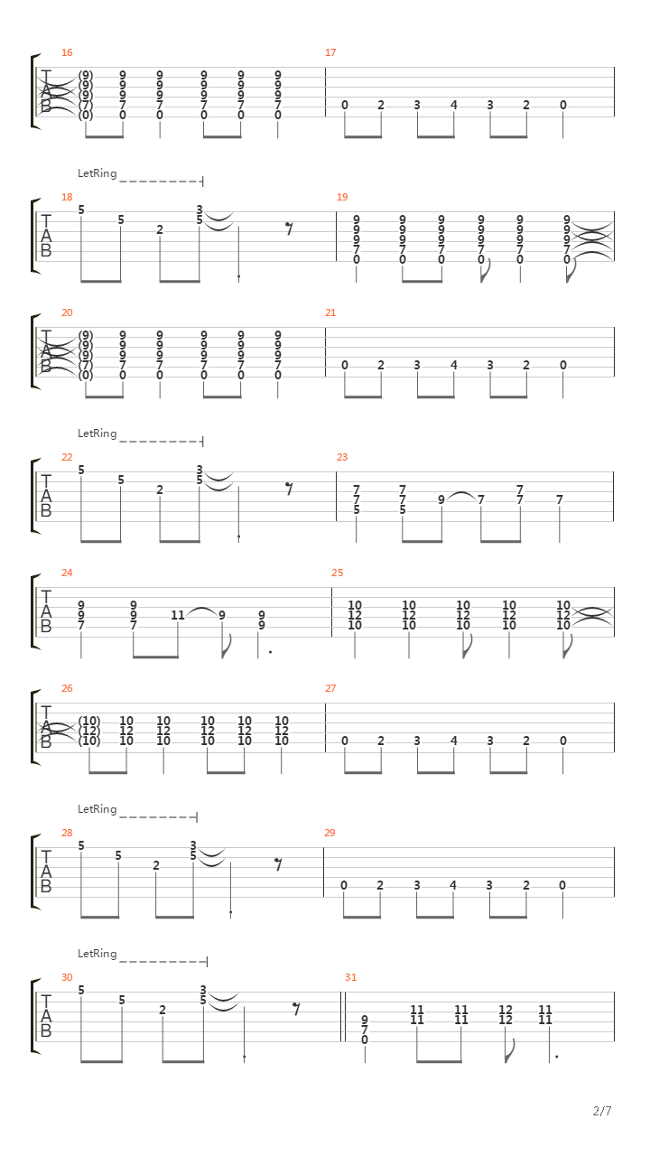 Draw The Line吉他谱