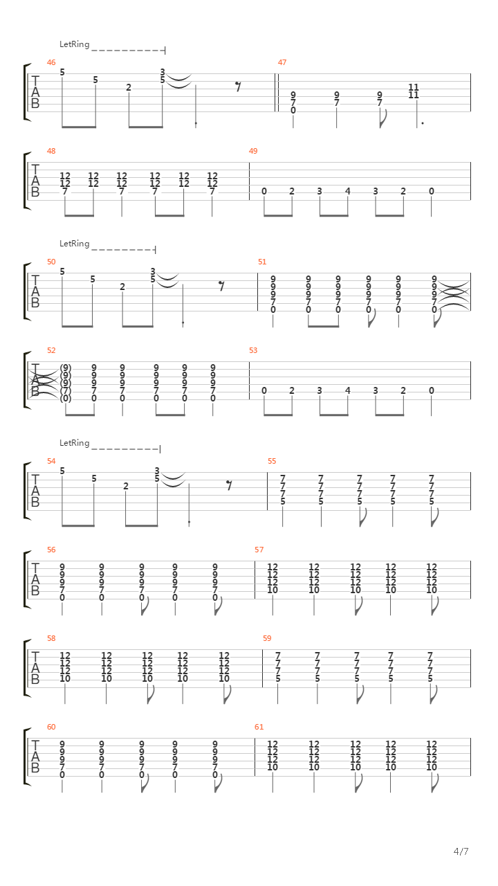 Draw The Line吉他谱