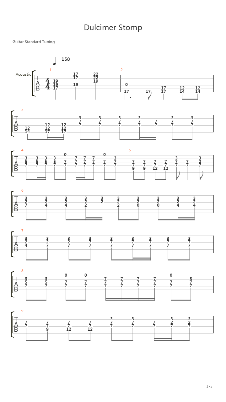 Dulcimer Stomp吉他谱