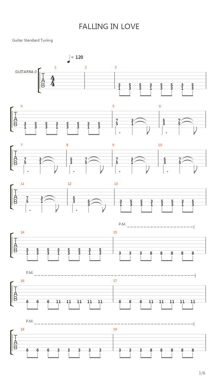 Falling In Love吉他谱