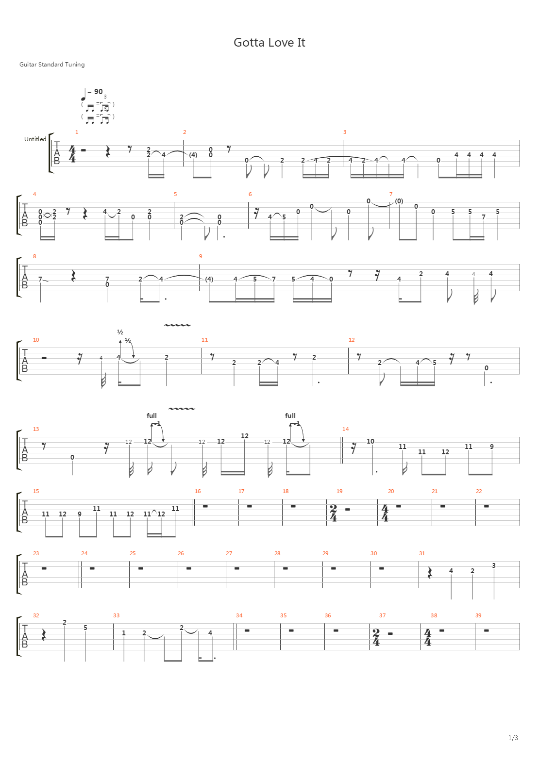 Gotta Love It吉他谱