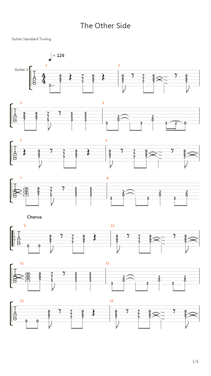 Other Side吉他谱