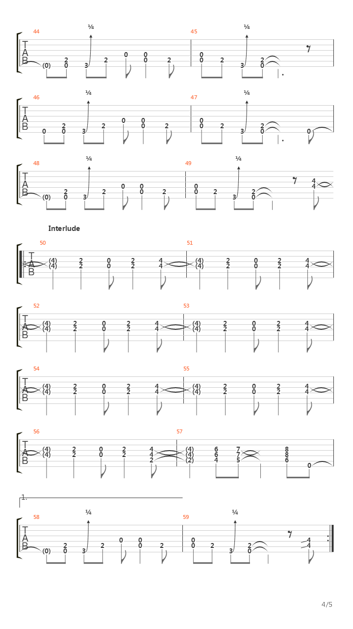 Same Old Song And Dance吉他谱