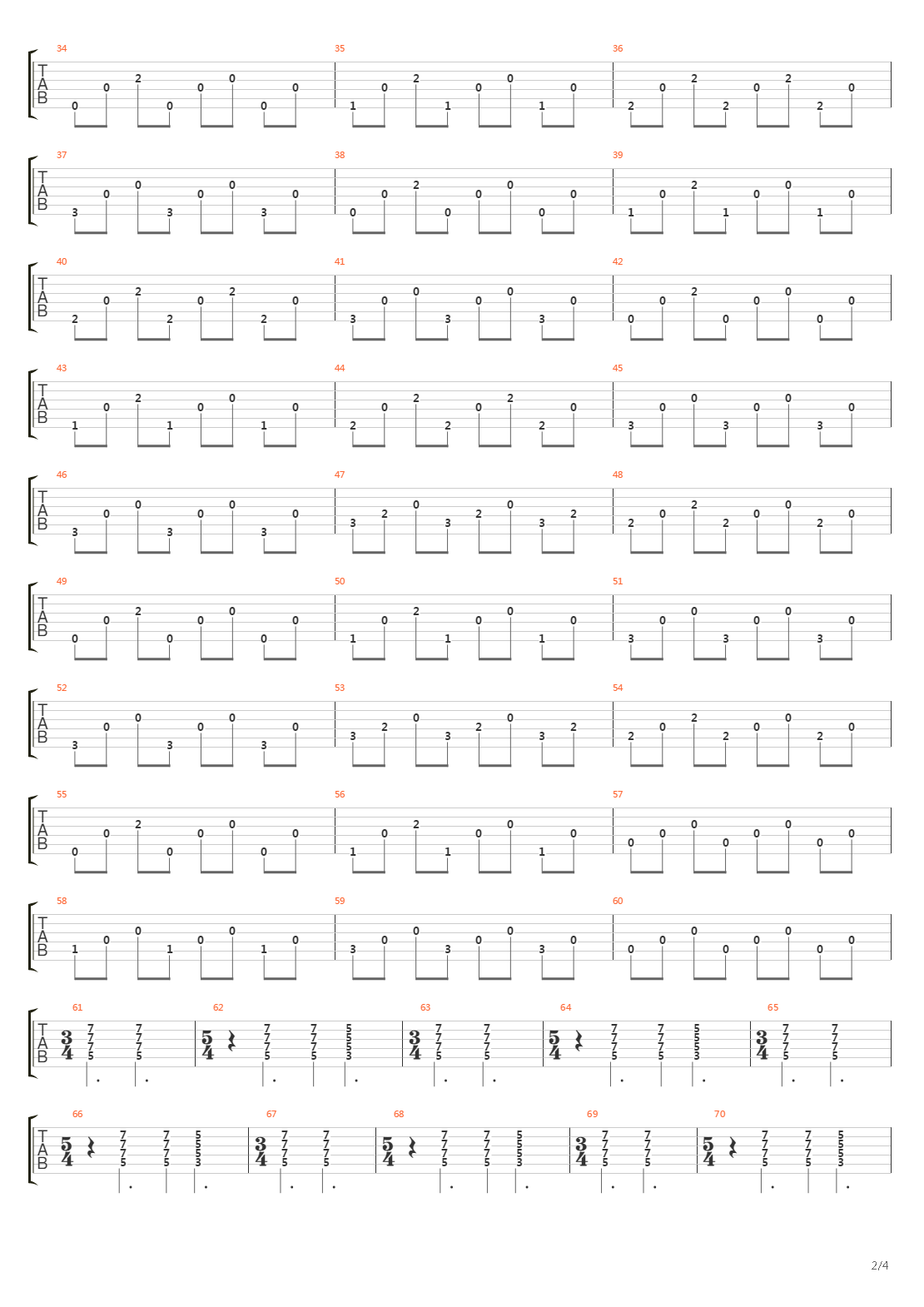 Seasons Of Wither吉他谱