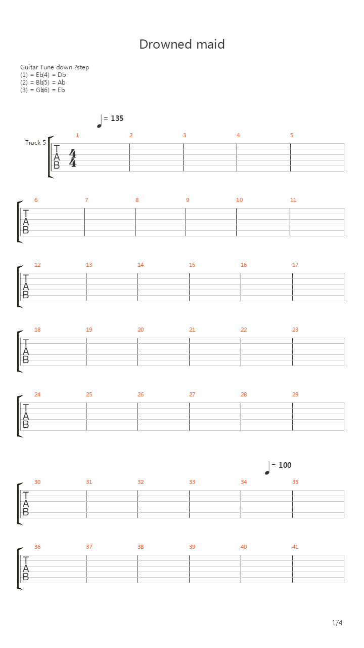 Drowned Maid吉他谱
