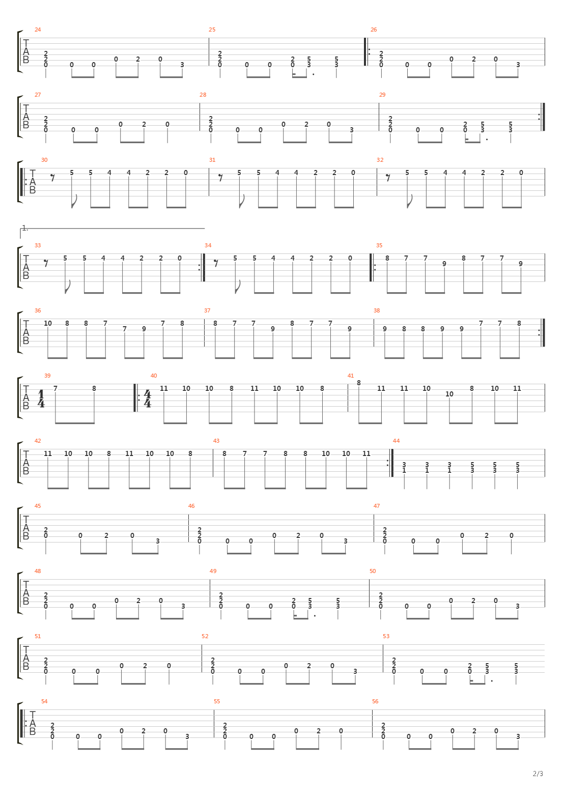 In The Beginning吉他谱