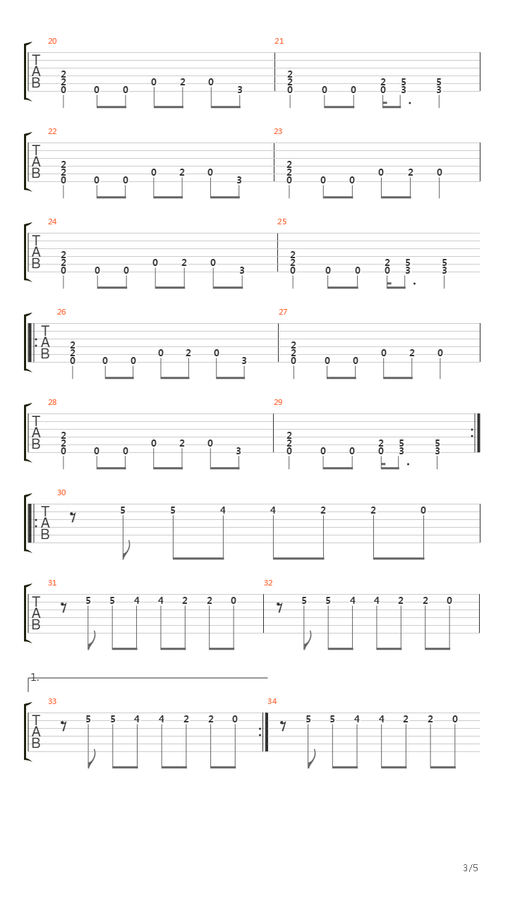 In The Beginning吉他谱