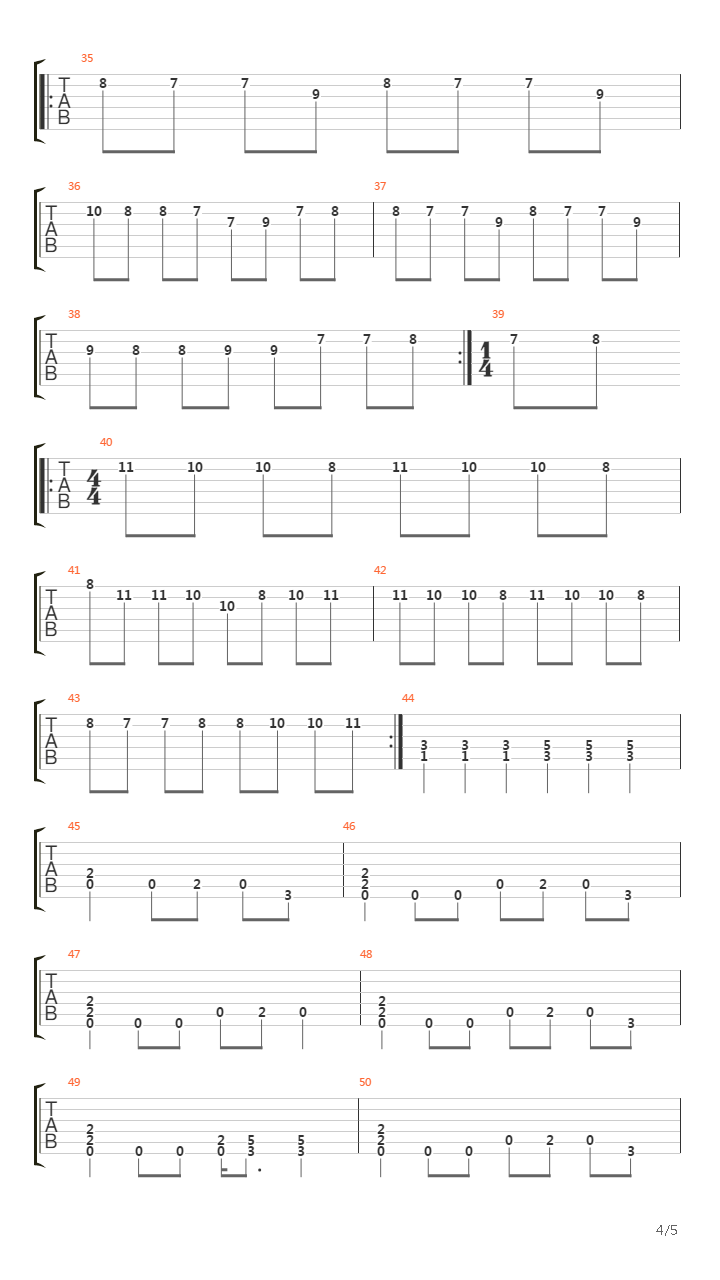 In The Beginning吉他谱