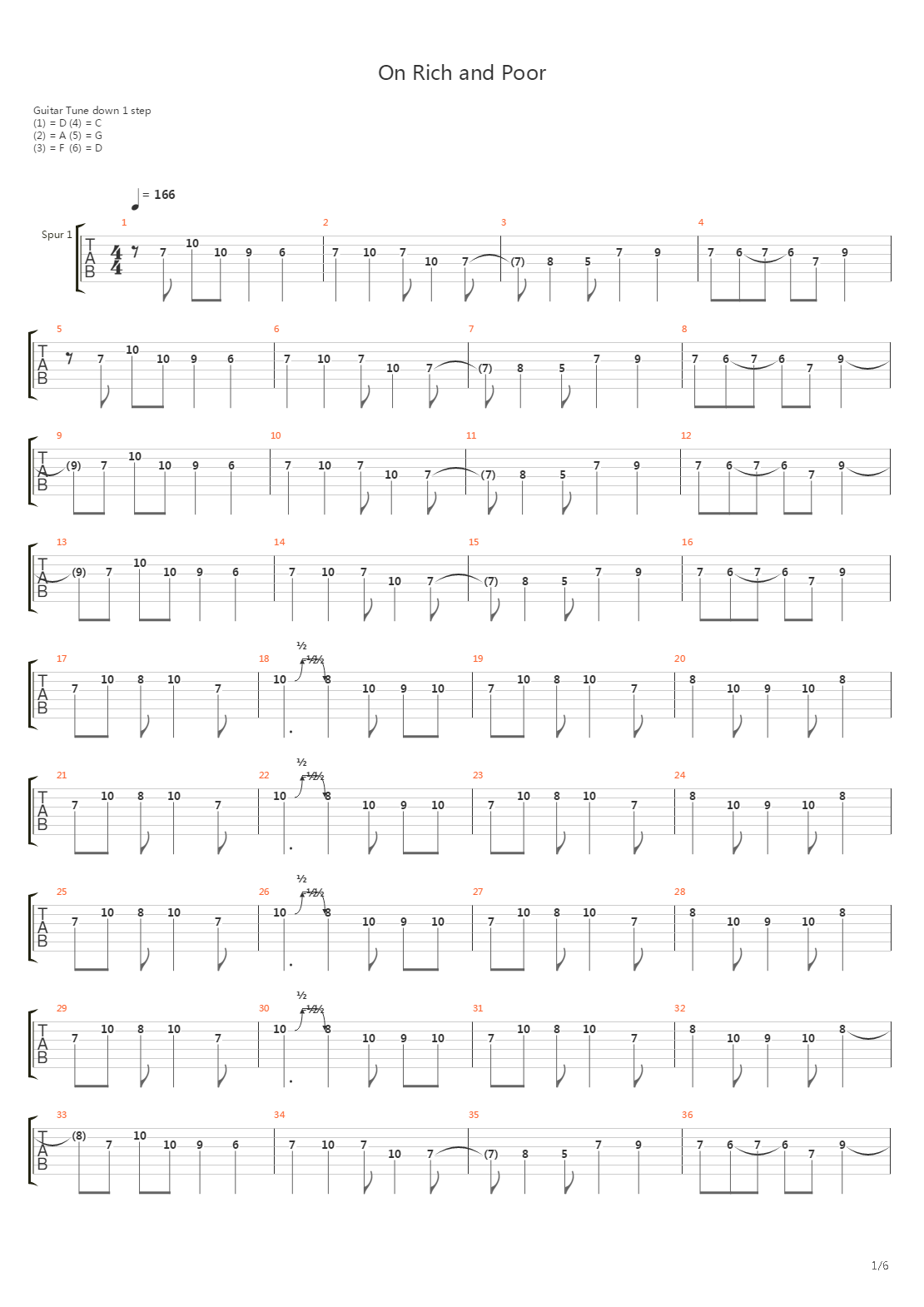 On Rich And Poor吉他谱