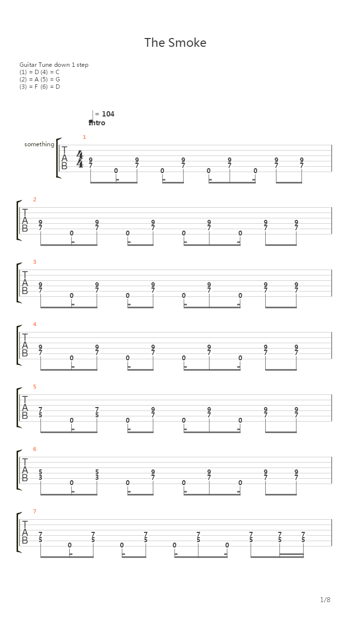 The Smoke吉他谱