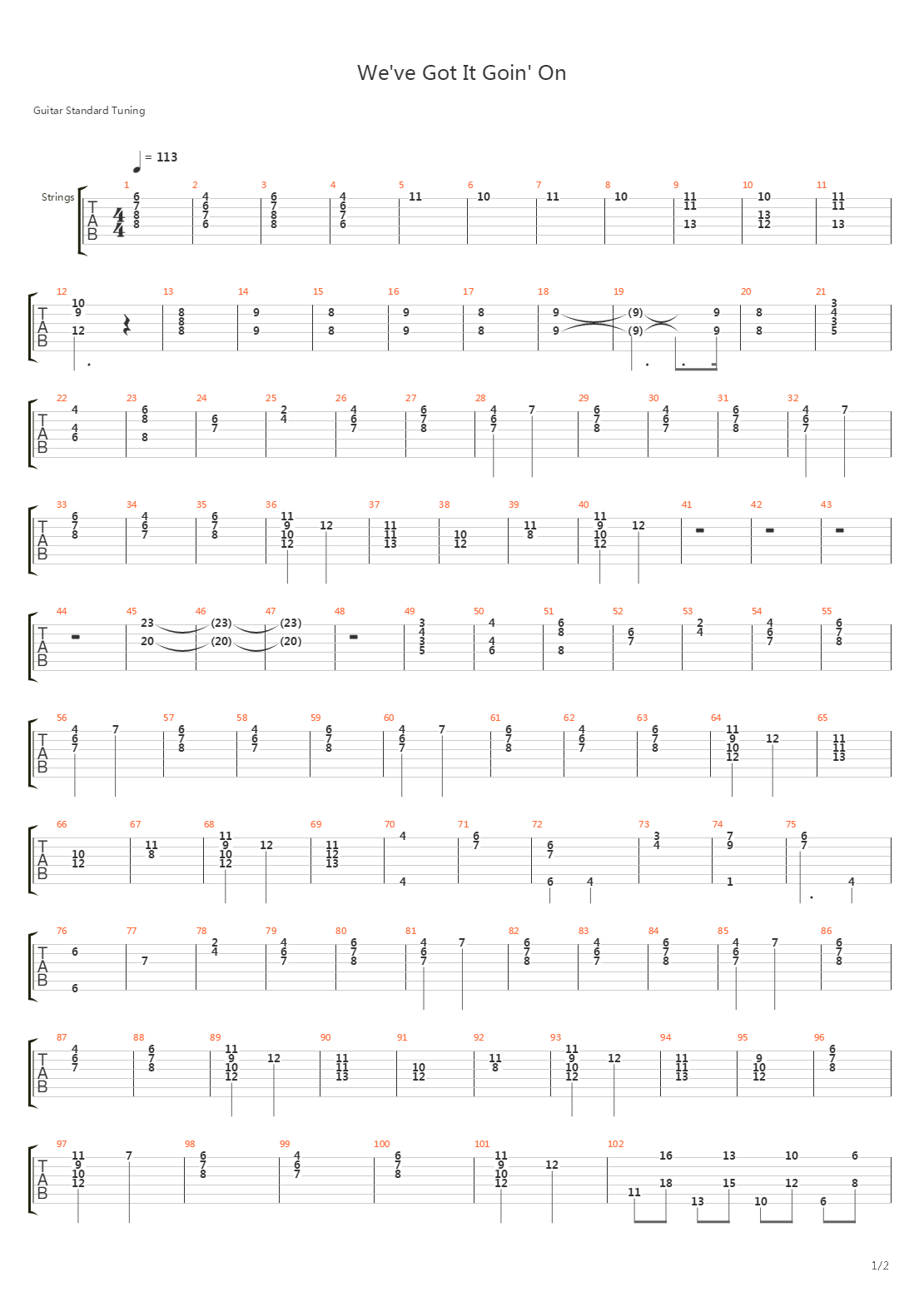 Weve Got It Going On吉他谱