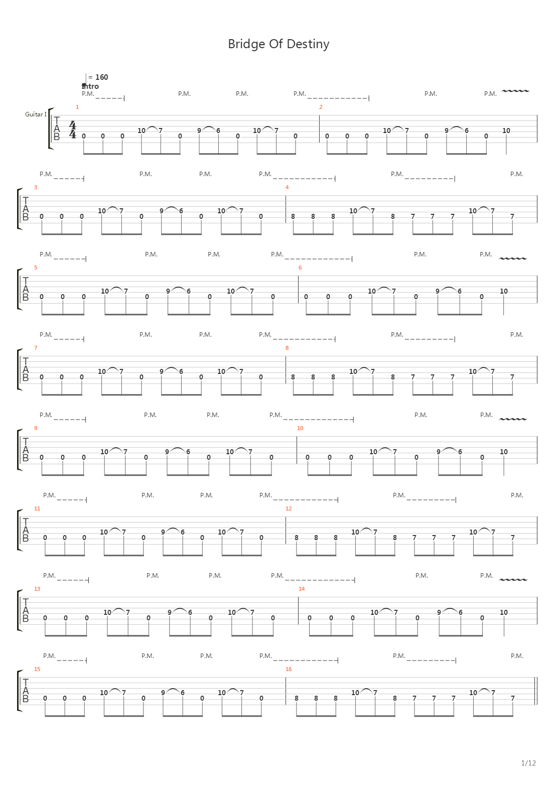 Bridge Of Destiny吉他谱