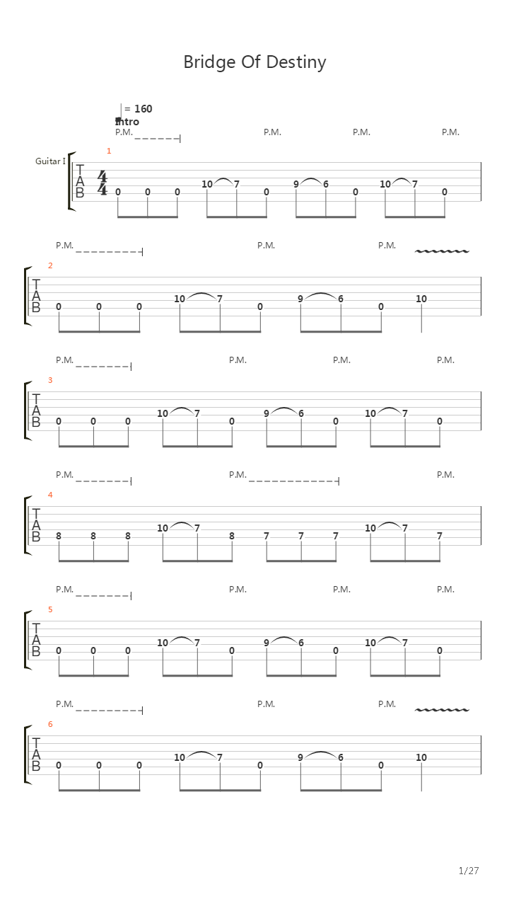 Bridge Of Destiny吉他谱