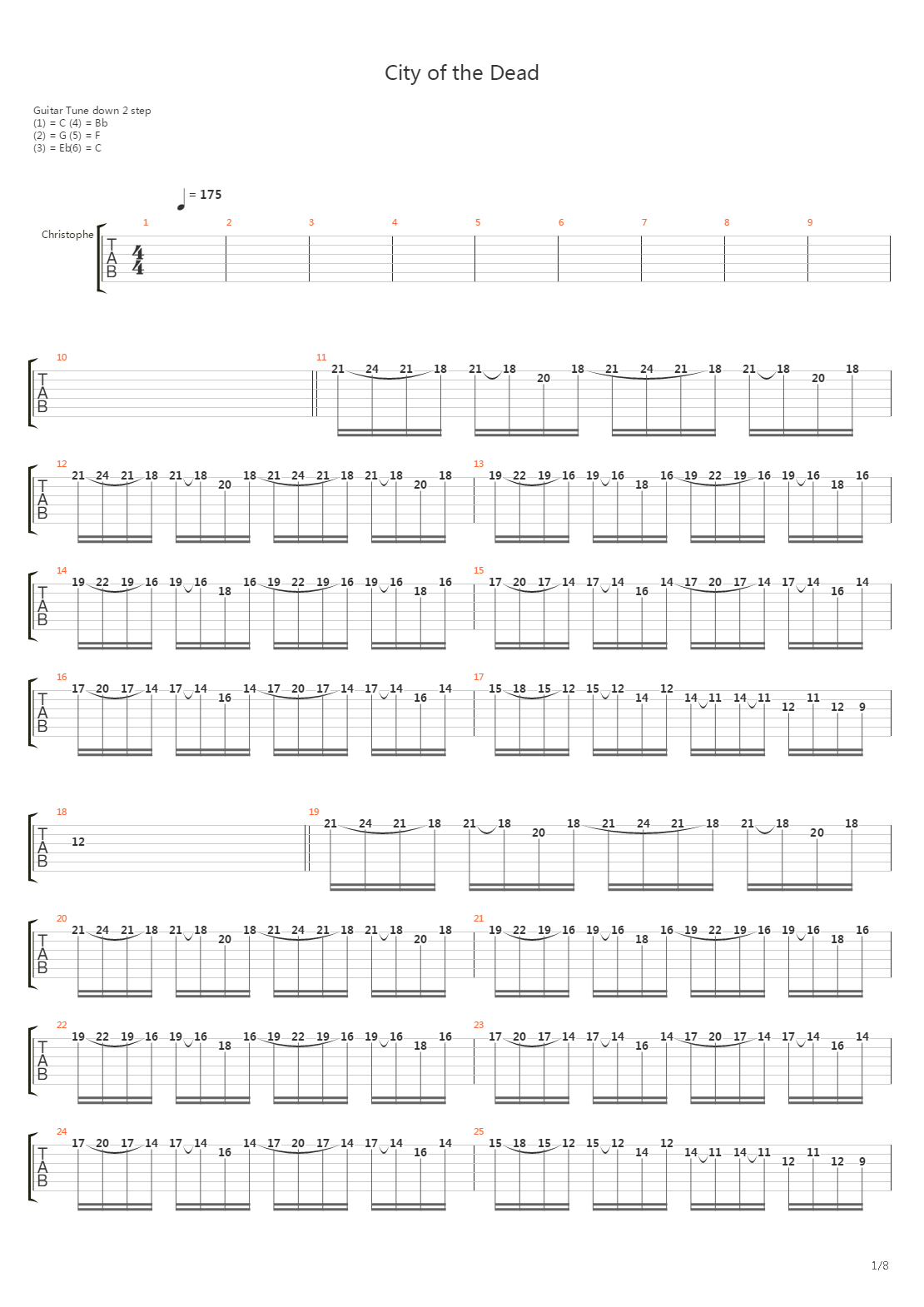 City Of The Dead吉他谱