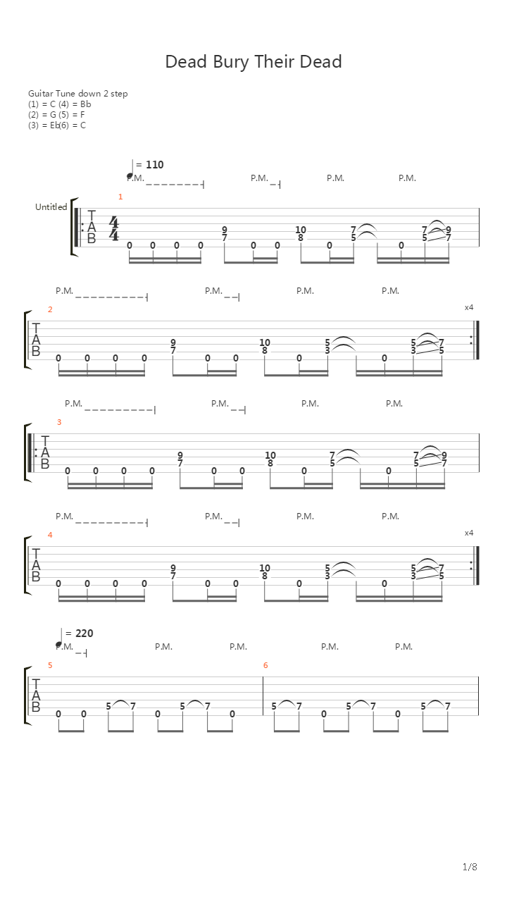 Dead Bury Their Dead吉他谱