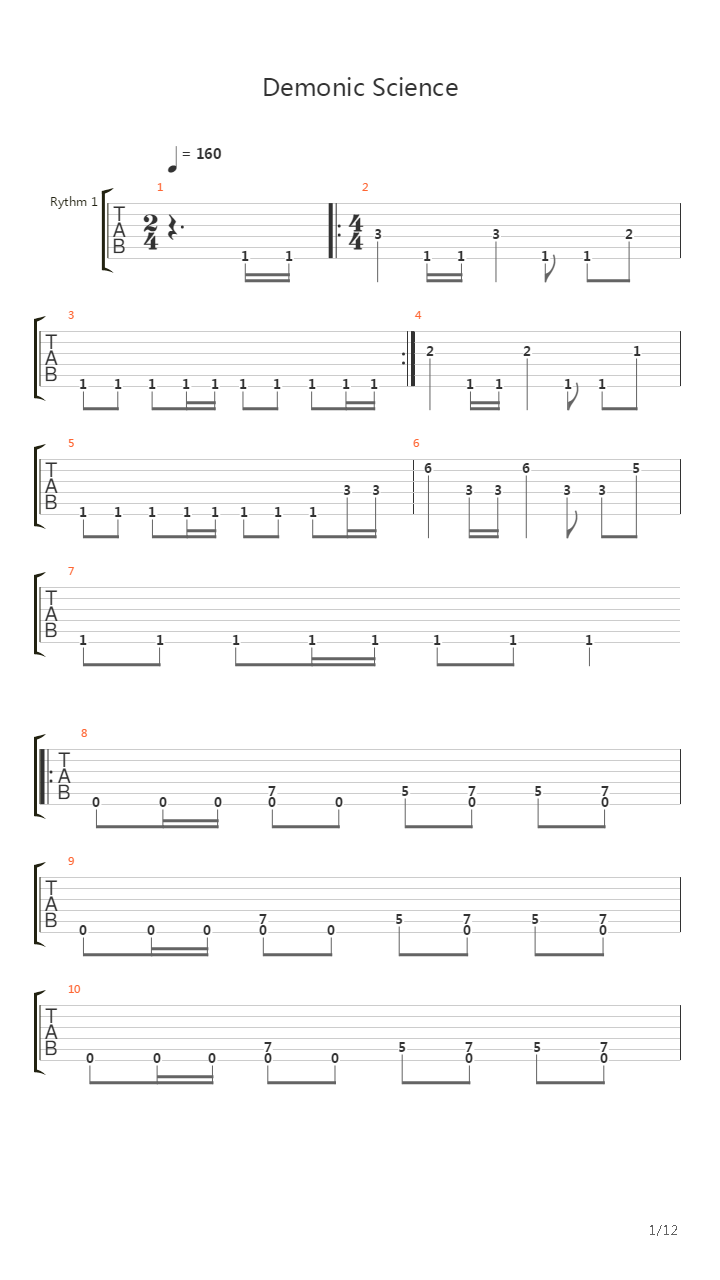Demonic Science吉他谱