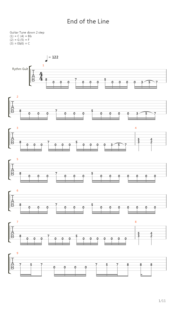 End Of The Line吉他谱