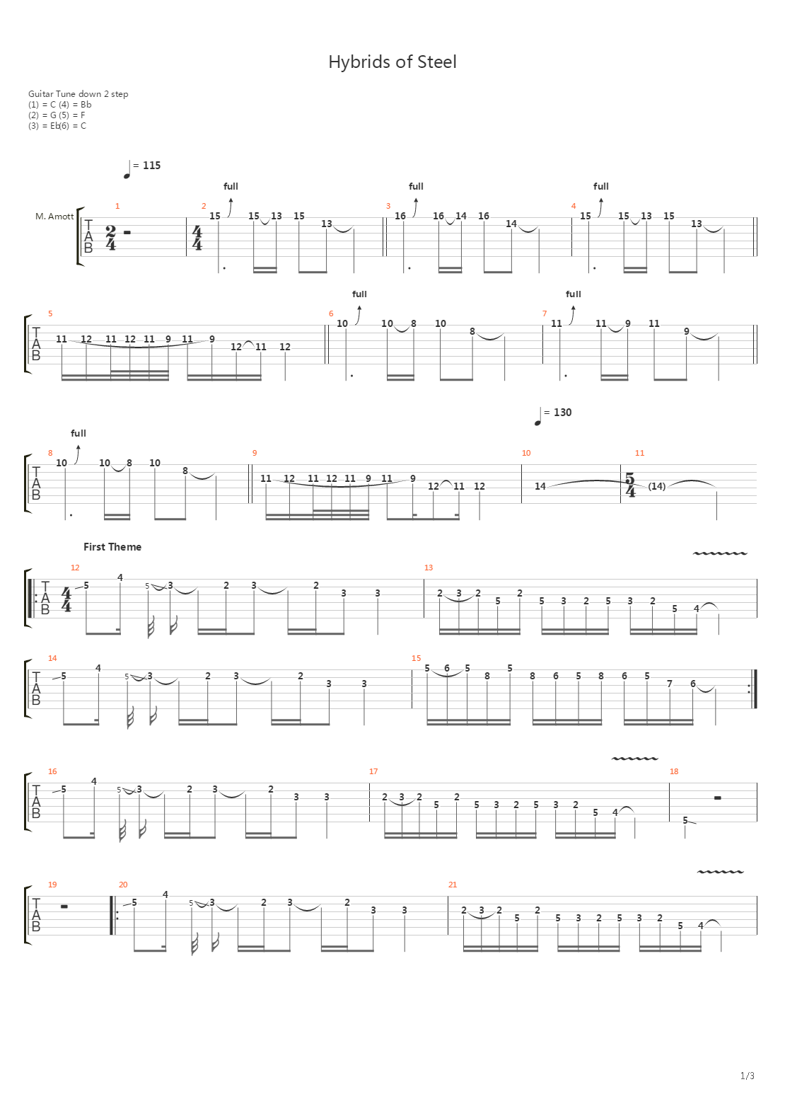 Hybrids Of Steel吉他谱
