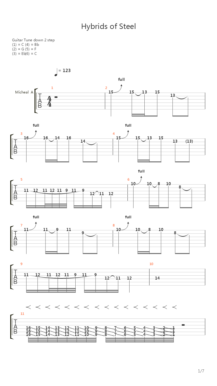 Hybrids Of Steel吉他谱