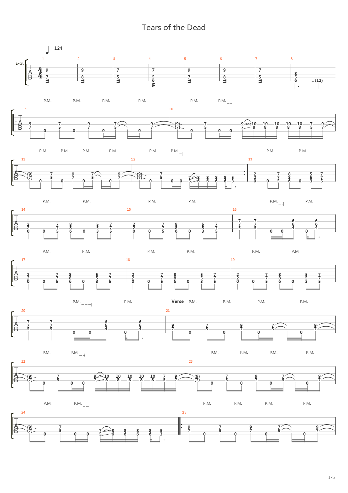 Tears Of The Dead吉他谱