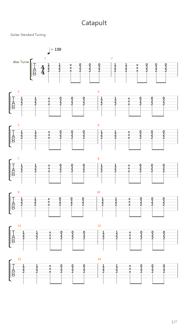 Catapult吉他谱