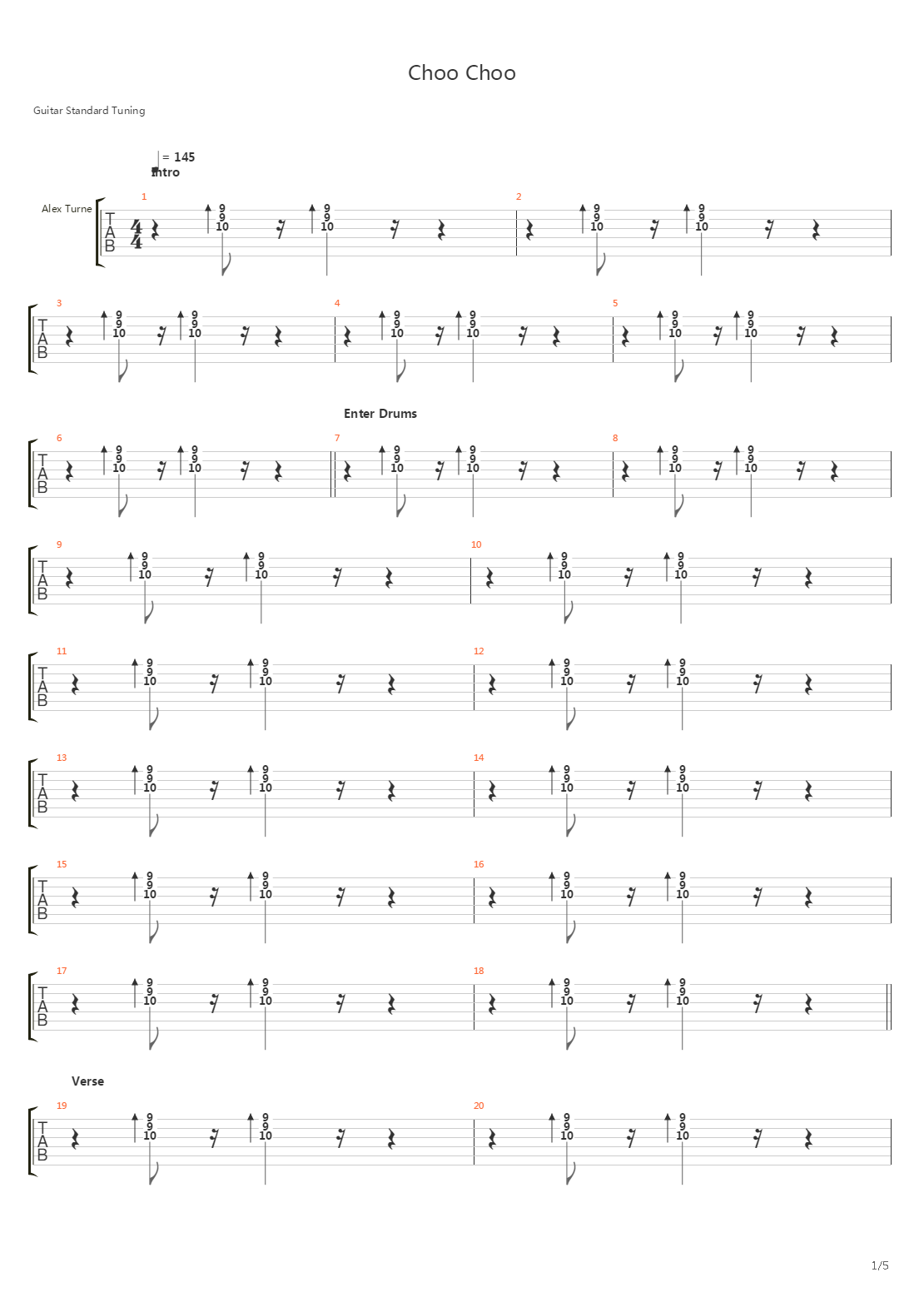 Choo Choo吉他谱