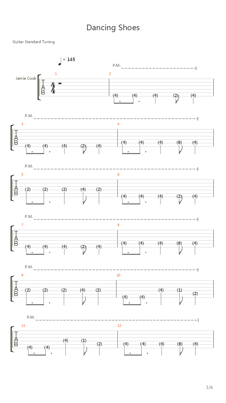 Dancing Shoes吉他谱