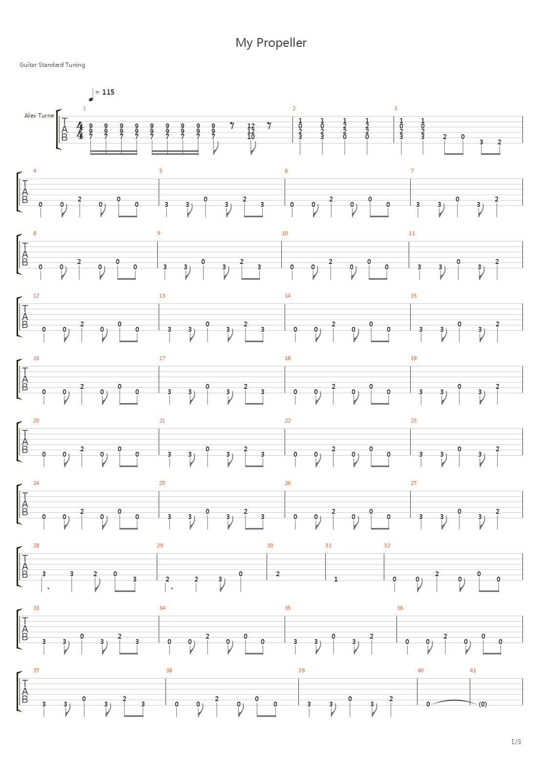 My Propeller吉他谱