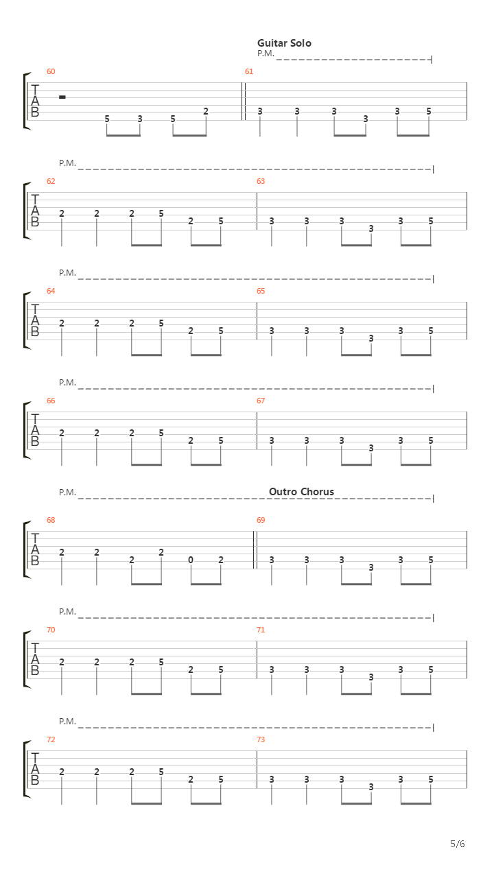 One For The Road吉他谱