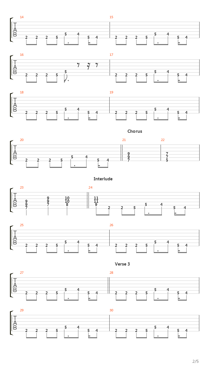 Red Light Indicates Doors Are Secured吉他谱