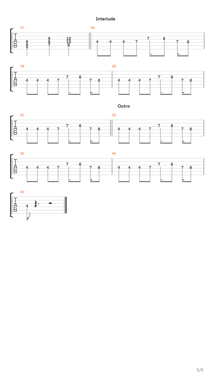 Red Light Indicates Doors Are Secured吉他谱