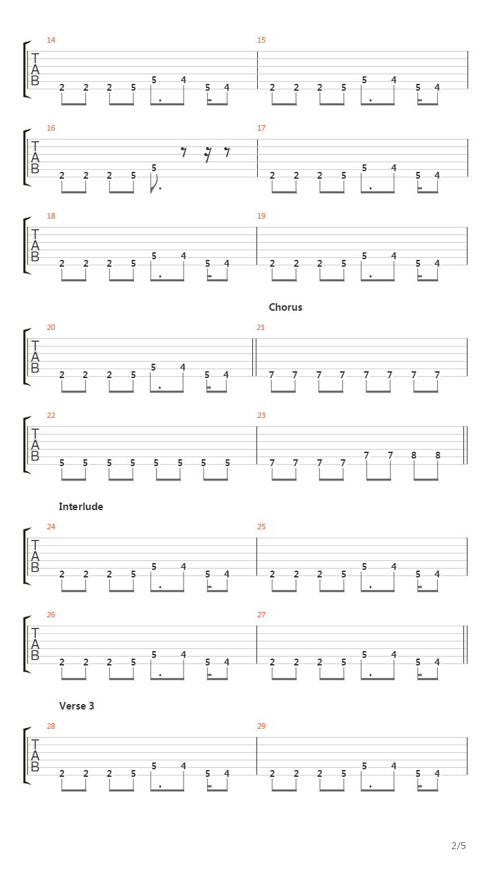 Red Light Indicates Doors Are Secured吉他谱