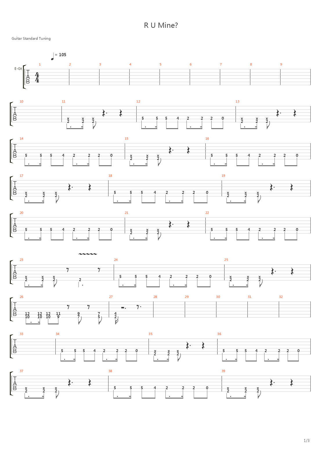 R U Mine吉他谱