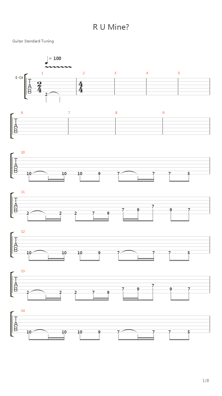 R U Mine吉他谱