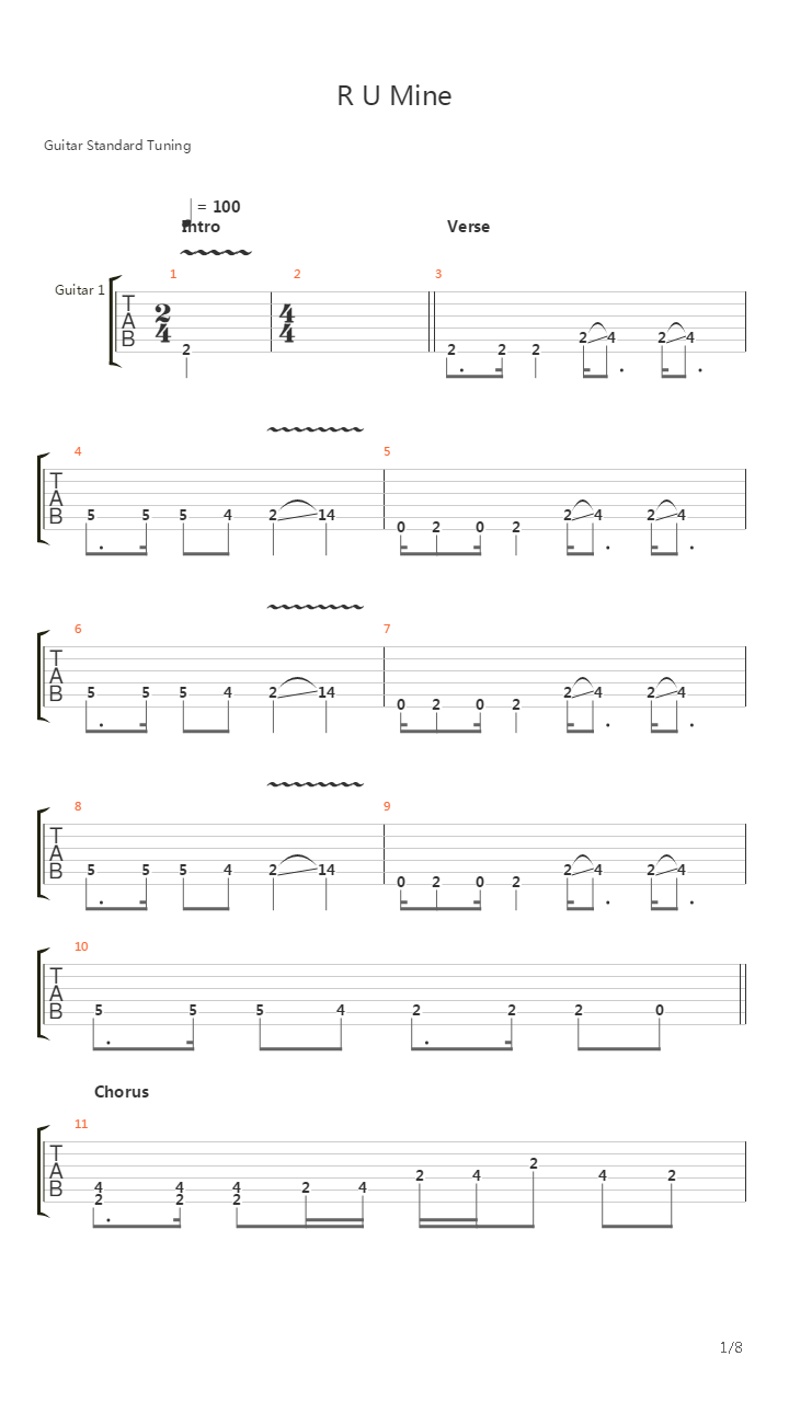 R U Mine吉他谱