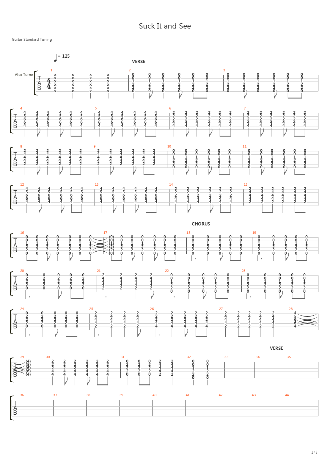 Suck It And See吉他谱