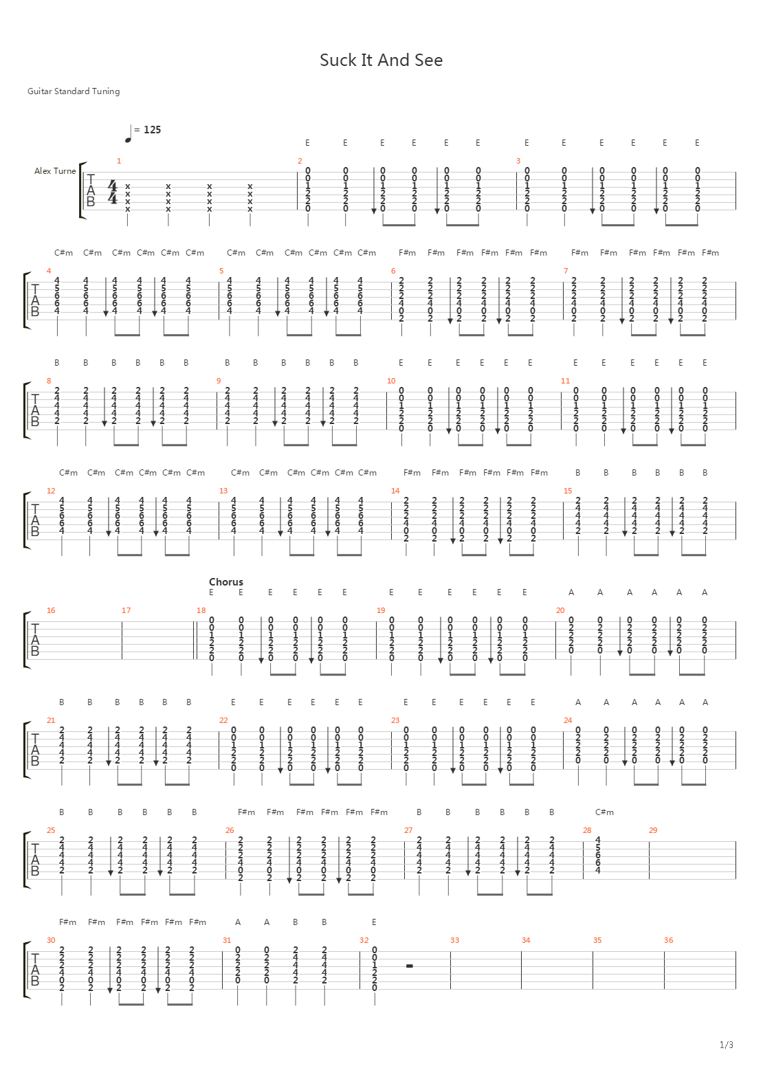 Suck It And See吉他谱