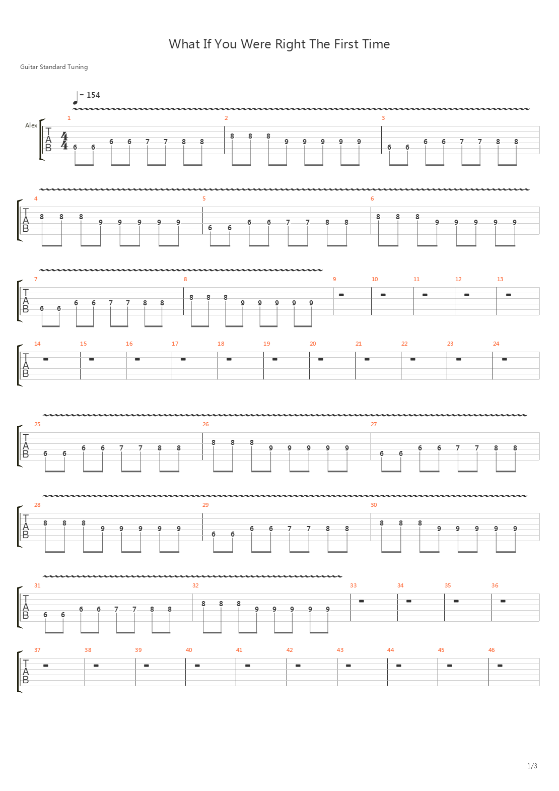 What If You Were Right The First Time吉他谱