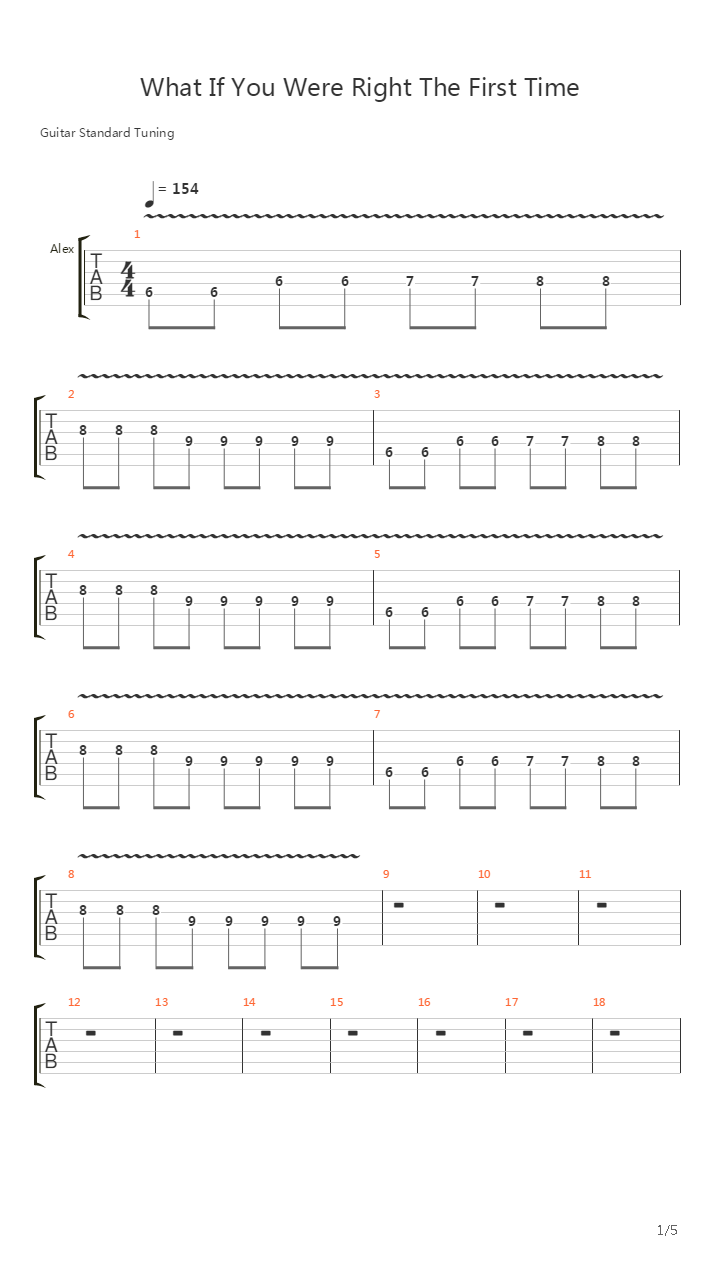 What If You Were Right The First Time吉他谱