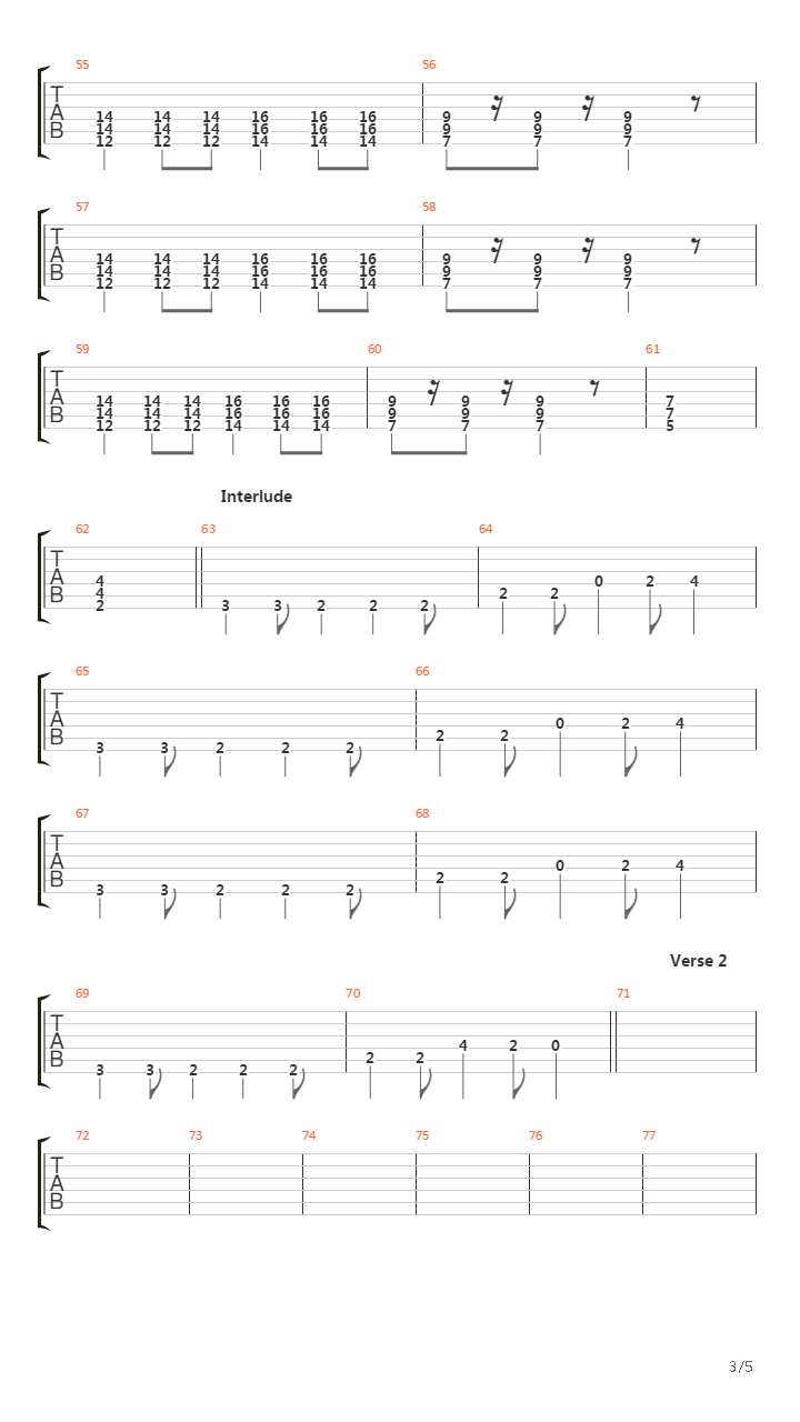 When The Sun Goes Down吉他谱