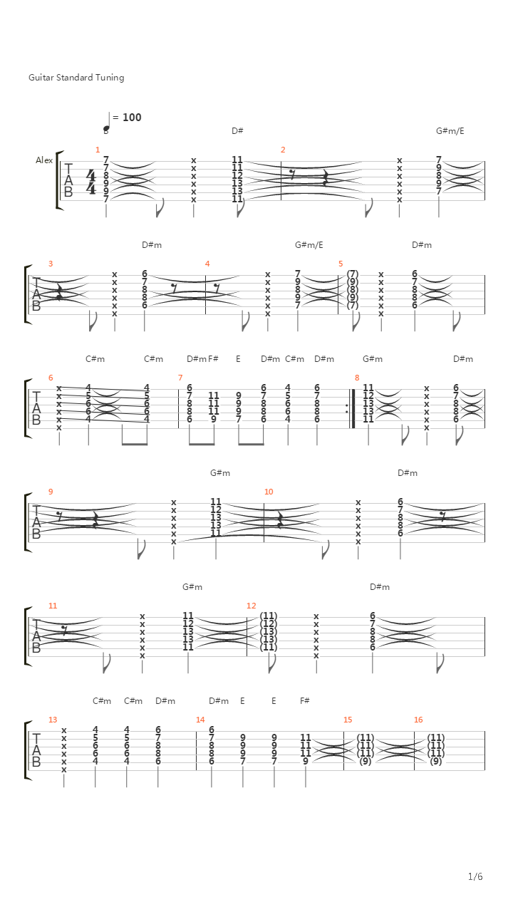 When The Sun Goes Down吉他谱