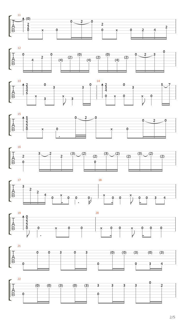 Donkey Kong Country(大金刚国度) - Forest Interlude吉他谱