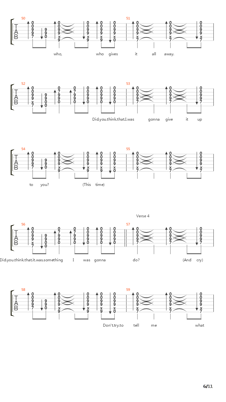 Dont Tell Me吉他谱