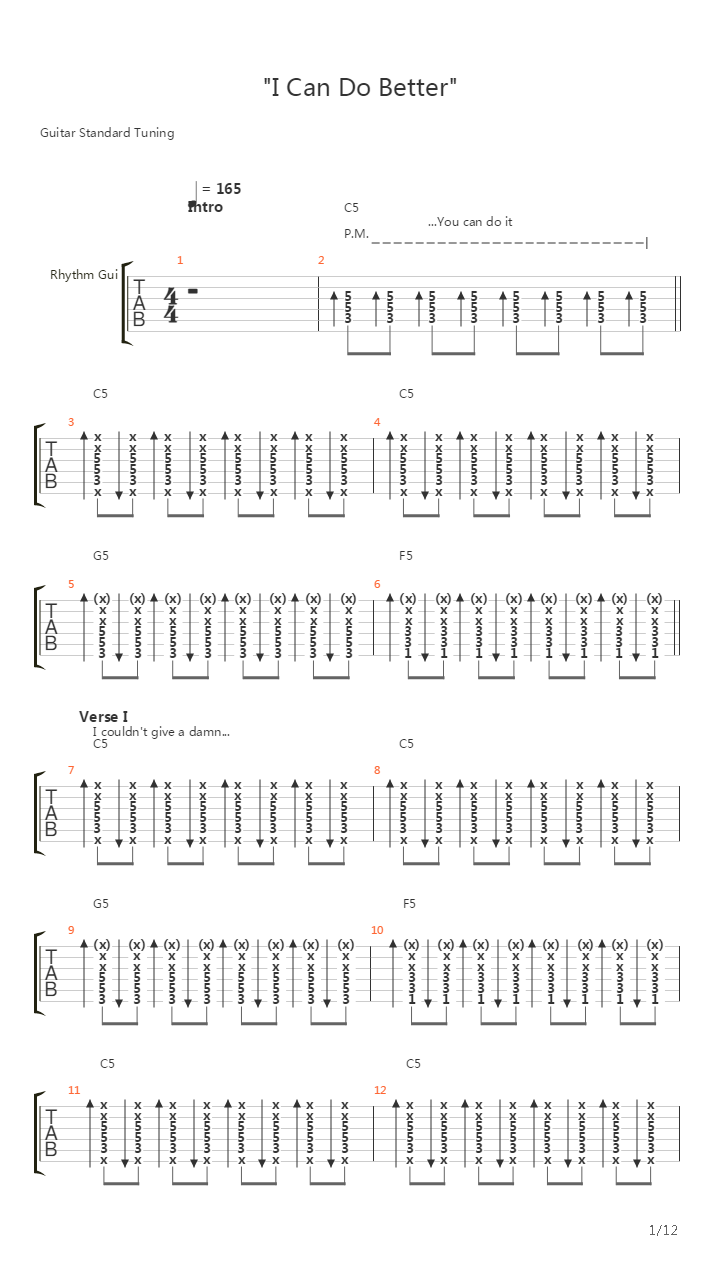 I Can Do Better吉他谱