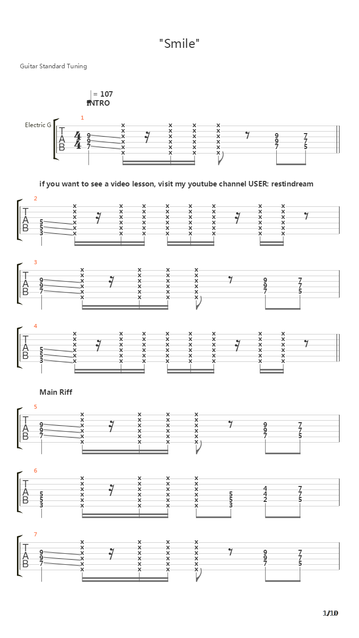 Smile吉他谱