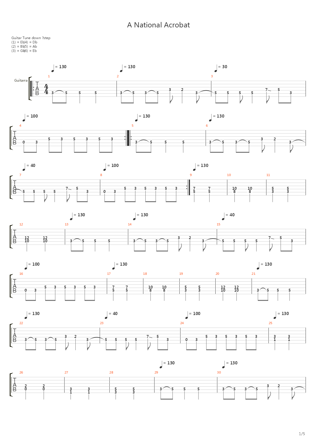 A National Acrobat吉他谱