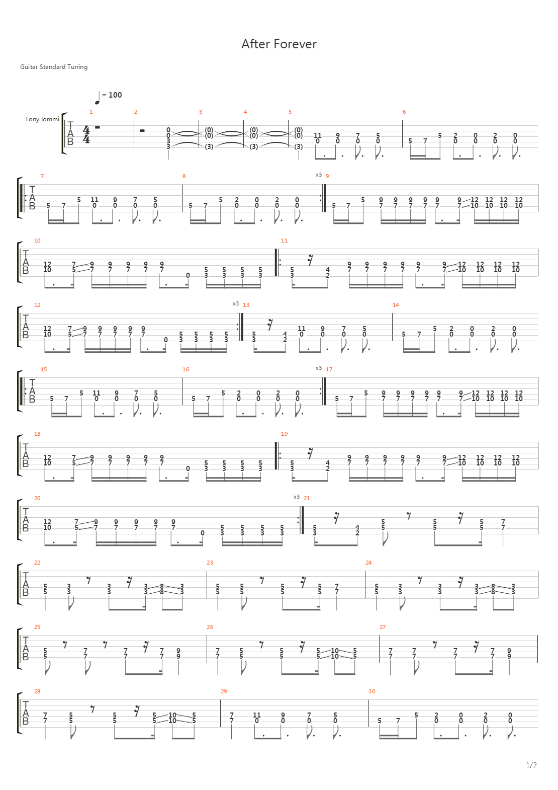 After Forever吉他谱